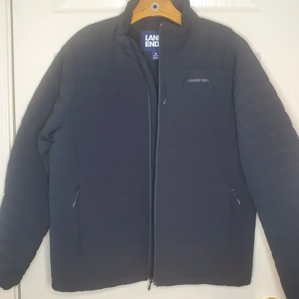 Lands End Men's Down Insulated Bomber Jacket Size M